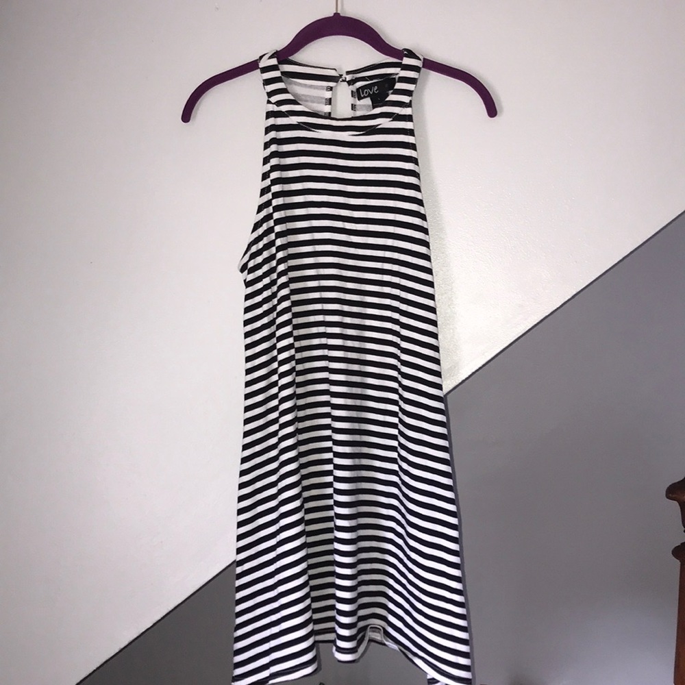 Black and White Striped Dress